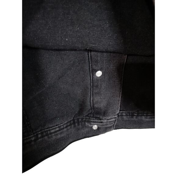 3814)YMI Long Sleeve Button Oversized Boyfriend Distressed Denim Jacket Large Jr - Picture 5 of 10